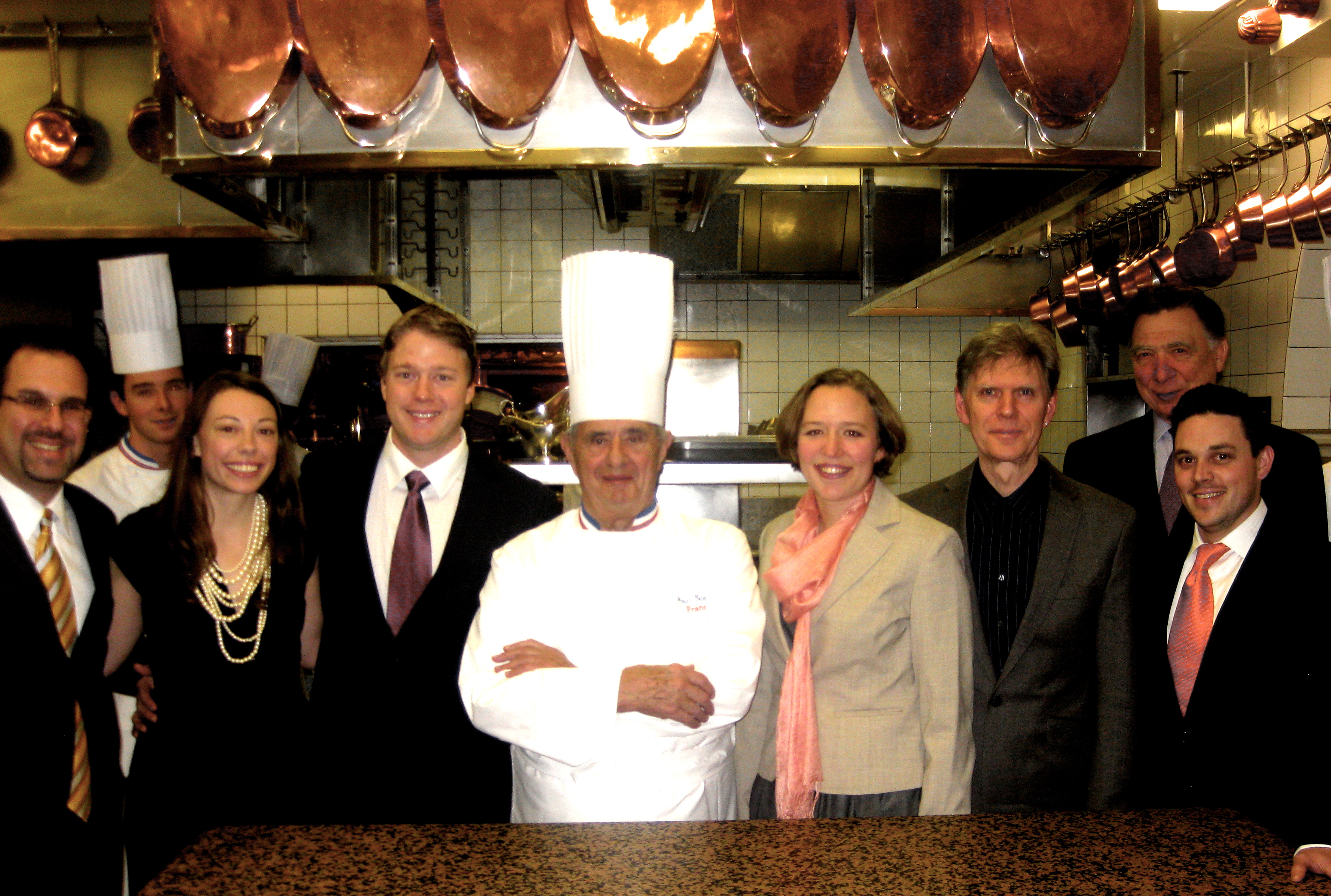 A Bocuse memory.  Team USA's "Inauguration Dinner" hosted by Chef Paul Bocuse.  January 20, 2009.  That's Gavin on the far right, and me on the left. 