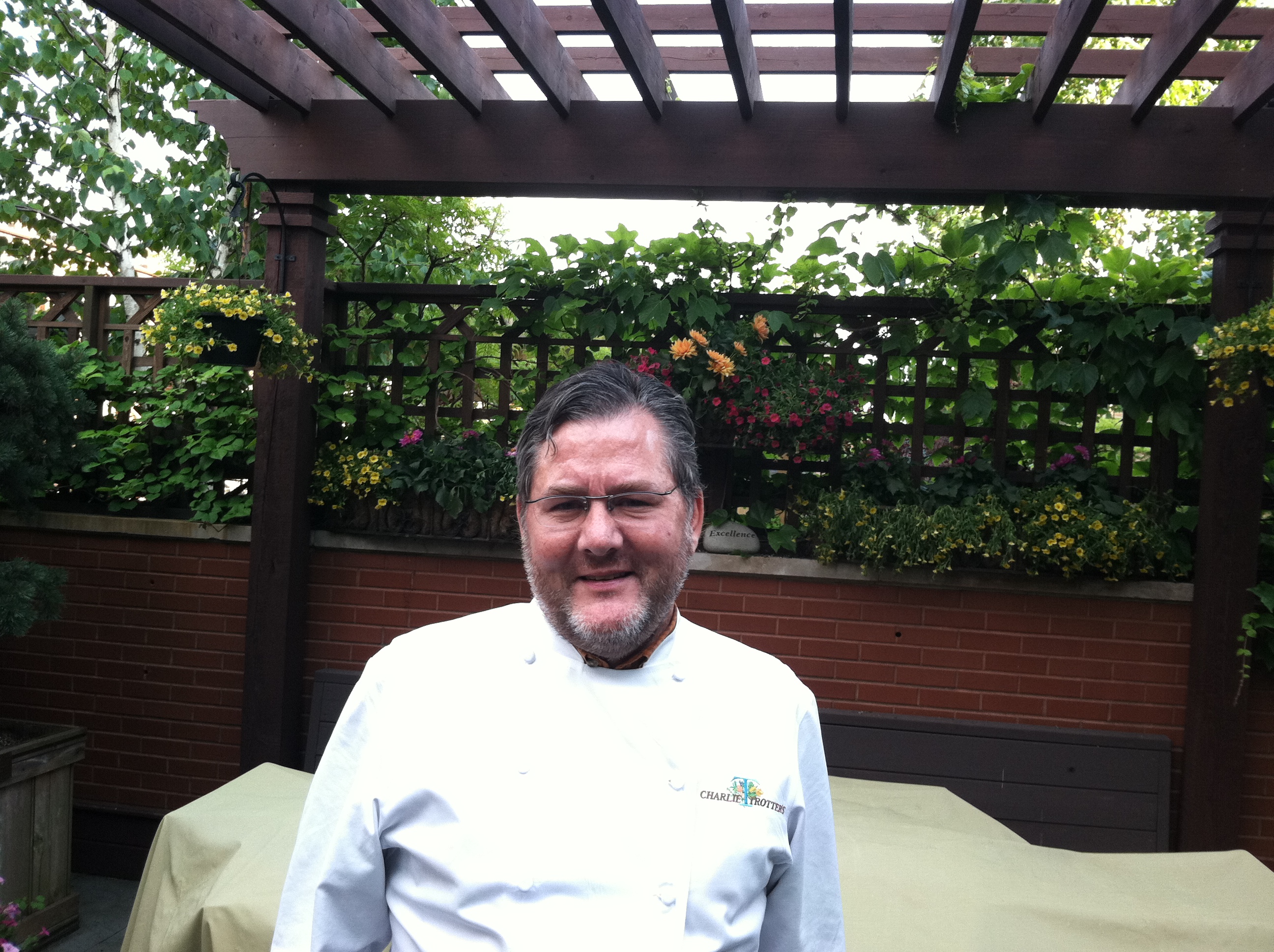 Charlie Trotter, being interviewed at home. June 2012. (photo © Table 12 Productions)