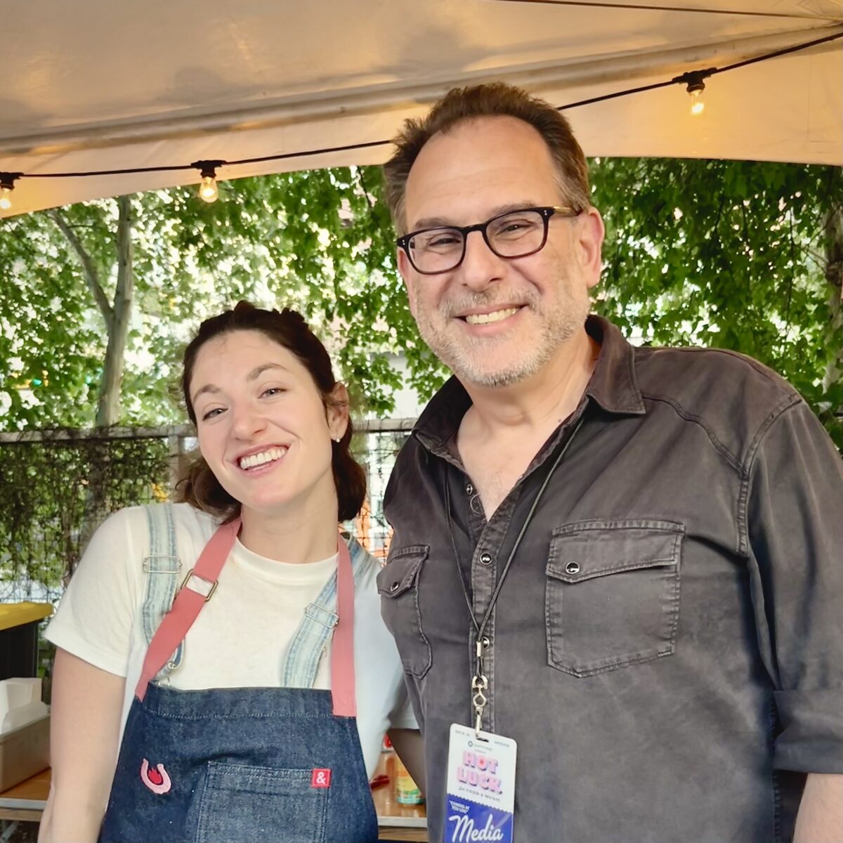 Chef Amanda Shulman and Andrew Friedman.