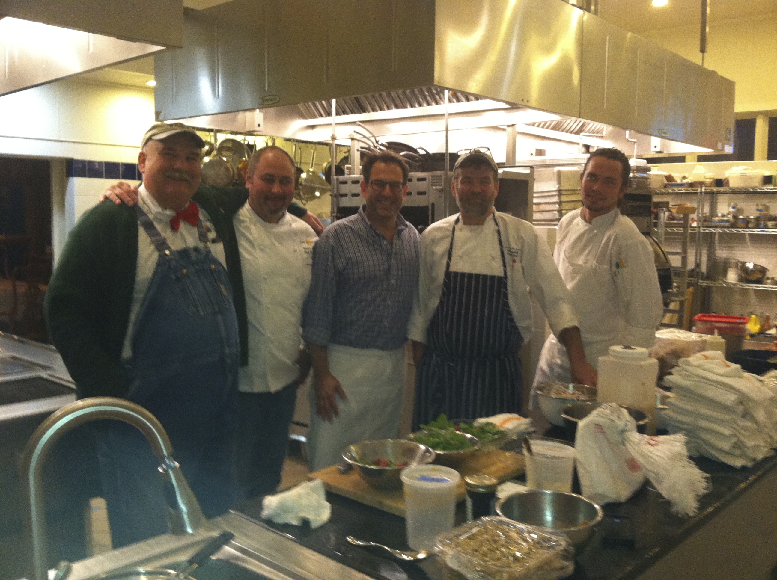 In the Culinary Vegetable Institute Kitchen with (l to r) Lee Jones, Skyler Golden, yours truly, Carl Swanbeck, and Jamie  