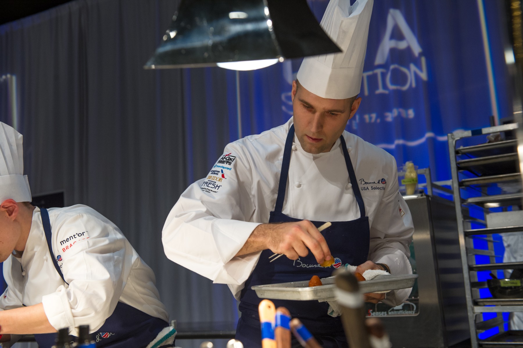 Chef Mat Peters competes at the Bocuse d'Or USA selection event in Las Vegas in December 2015. (photo courtesy Ment'or BKB)